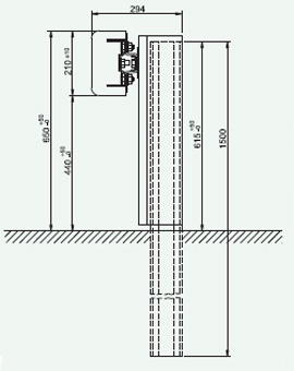Barrera mixta acero - madera